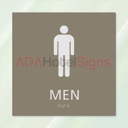 Men's non accessible restroom sign