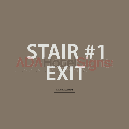 Back of the house Stairwell ID sign