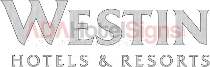 Oversized Back of Front Desk Westin Sign