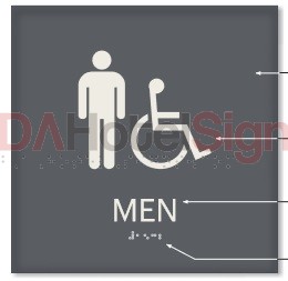 Westin Men's Accessible restroom (Back of the house)