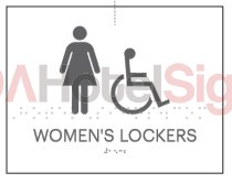 Westin Workout Women's Accessible Locker Room Sign