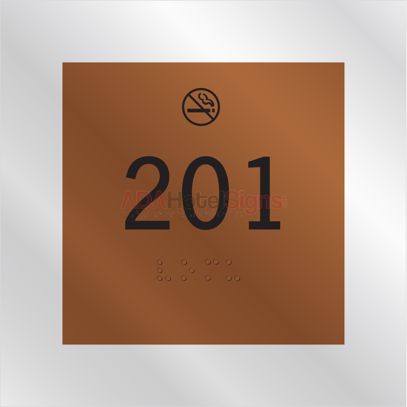 Guestroom Number Sign - No Smoking