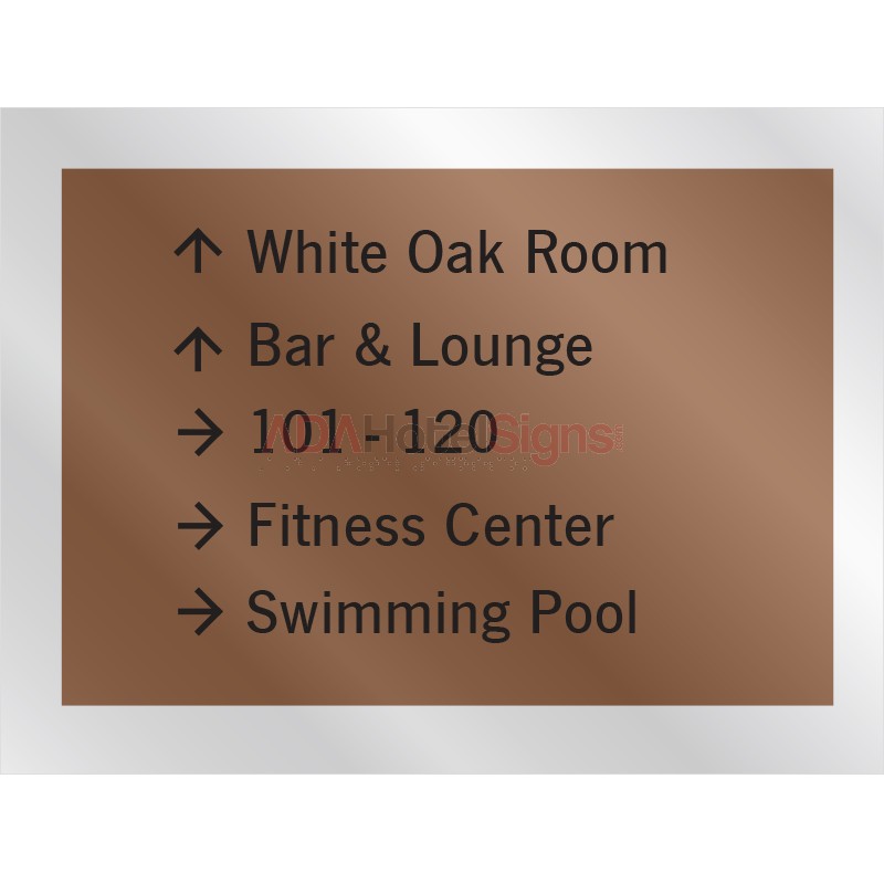 5 Line Directional Sign