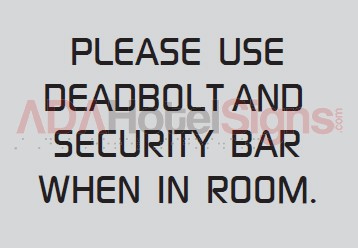 Room Security Decal (Discontinued use item ALO-0328)