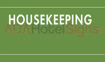 Housekeeping Utility room sign