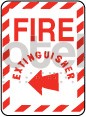 Fire Extinguisher W/ Left Arrow Flat Sign