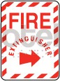 Fire Extinguisher W/ Right Arrow Flat Sign
