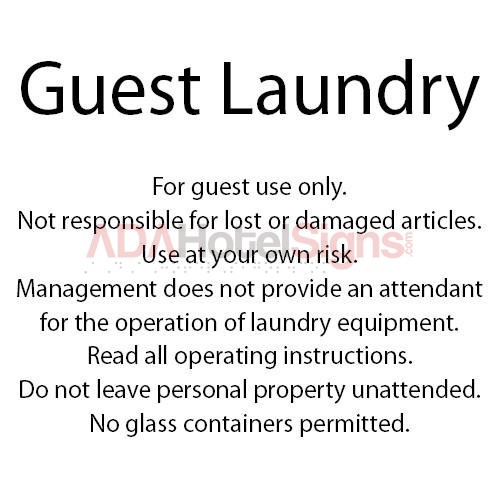 Guest Laundry Rules