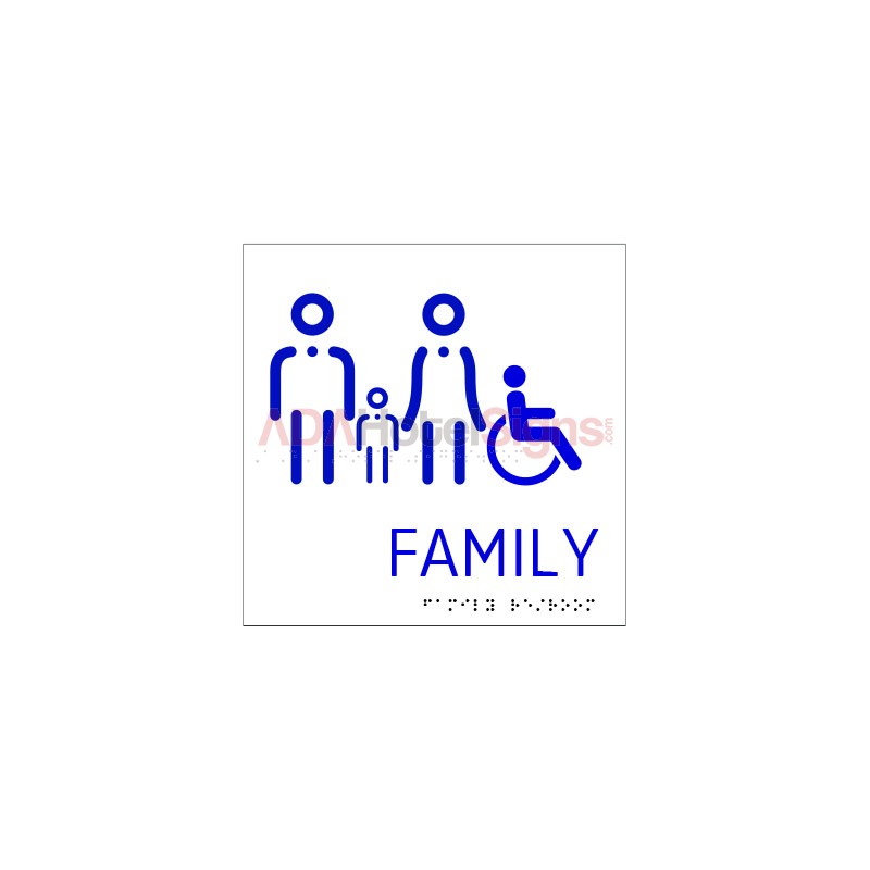 Family Restroom With Handicap Symbol