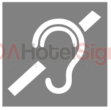 Hearing Impaired Symbol- (Guest Room Sign)