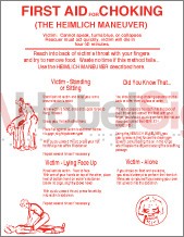 First Aid For Choking Flat Sign