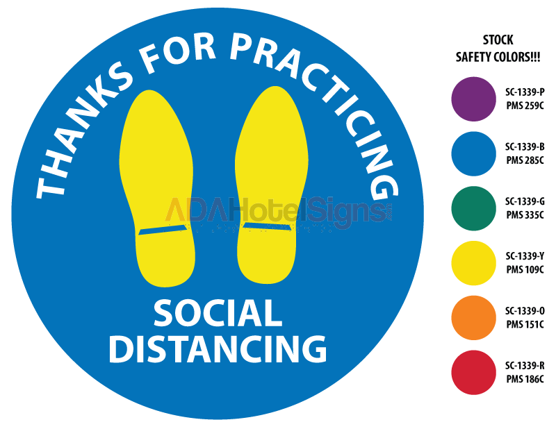Social Distancing LowTac Floor Decal