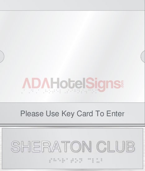 Sheraton Club Tactile ADA Sign