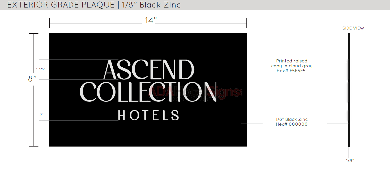 Ascend Entrance Plaque