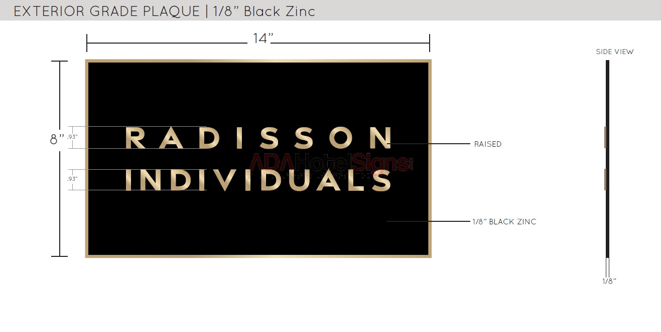 Radisson Entrance Plaque