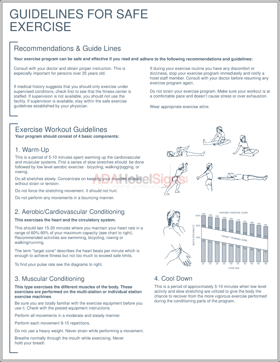 Guidelines for safe exercise