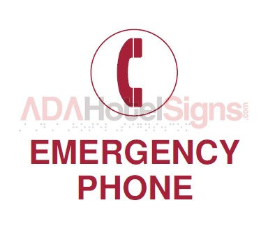 Emergency Phone sign (Exterior)