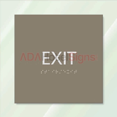 Exit sign for grade level doors exiting out of the building