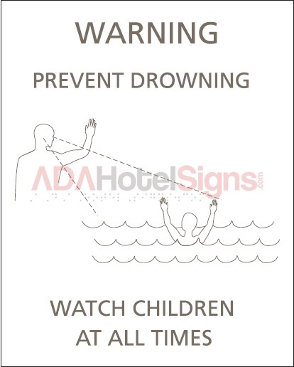 Interior Prevent drowning sign
