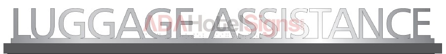 "Luggage Assistance" desktop identification sign