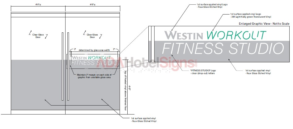 Westin Workout Vinyl entry graphics