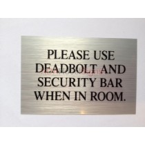Deadbolt & Security Bar stickers