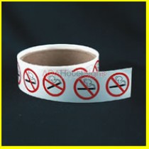 1 1/2" Diameter Non Smoking Decal (100/roll)