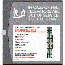 Homewood Suites - Elevator Evacuation Sign - New York