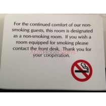 Non- Smoking Room Easel (50/Pkg)