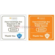 COMMITMENT TO CLEAN WINDOW CLINGS (PACK OF 5 - 2 WHITE, 3 ORANGE)