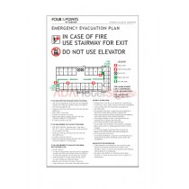 Four Points - Guest Room Evacuation Sign