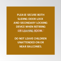 Four Points - Locked Sliding Door & Balcony Decal