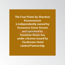 Four Points - Ownership Sign - Canadian Alternative