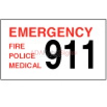 Emergency 911 Flat sign