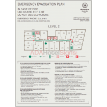 Sheraton - Guestroom Evac sign