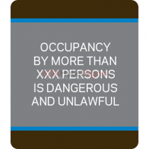 Maximum Occupancy Sign
