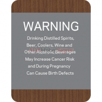 Prop 65 - Alcoholic Beverage Warning Sign