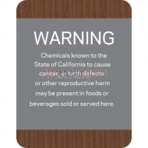 Prop 65 - Chemical Warning Sign