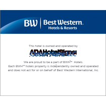 Best Western 1 2020 - Best Western Core/ Plus Owner/Operator Plaque