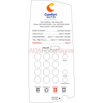 Comfort Suites Paper Telephone Face Plate
