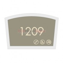Double Tree 1 - Room Number W/ No Smoking, Handicap, and Hearing Impaired Symbols