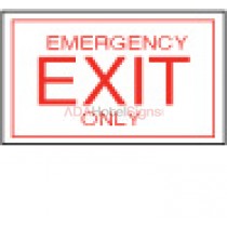 Emergency Exit Only Flat Sign