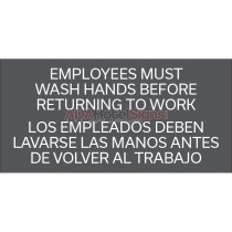 Hilton Garden Inn - Employees Must Wash Hands w/ Spanish