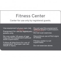 Hilton Garden Inn - FItness Center Rules Sign