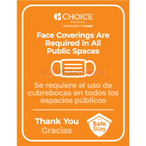 COMMITMENT TO CLEAN "FACE COVERING REQUIRED" SIGN