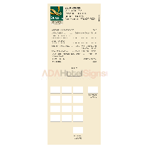 Quality Inn Paper Telephone Face Plate