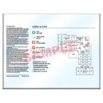 PETG In-Room Evacuation Sign (Landscape)