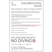 Sheraton 2016 - Sheraton Children's Pool Rules (Exterior)