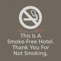 Westin - No smoking sign for Interior of Elevator Cab (4 lines)