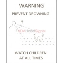 Westin - Exterior Prevent Drowning sign